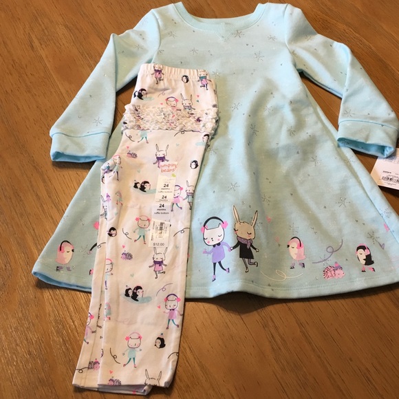 jumping beans Other - Jumping Beans Blue Dress and Leggings